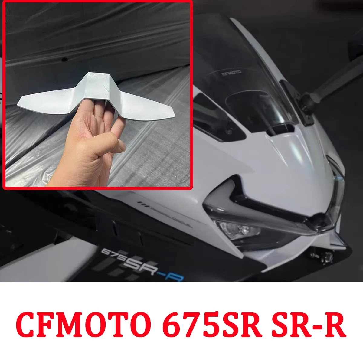 Competitive Modification of Lower Lip Motorcycle Deflector Cover Decorative Fixed Wing Fit for CFMOTO 675SR SR-R 675 2024