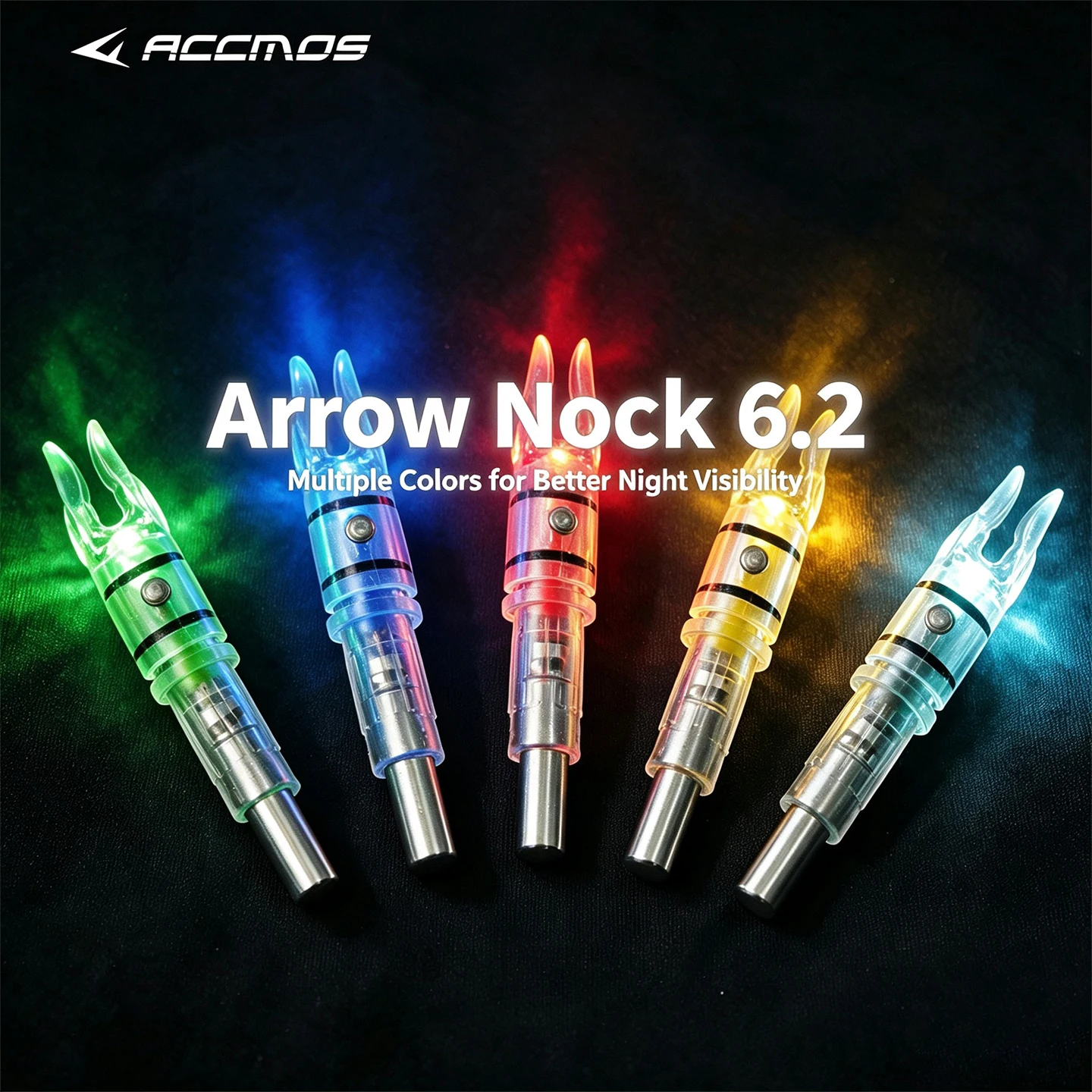 3/6/12/24pcs ID 6.2mm Auto Illuminated Bowstring Lighted Arrow Nocks ...