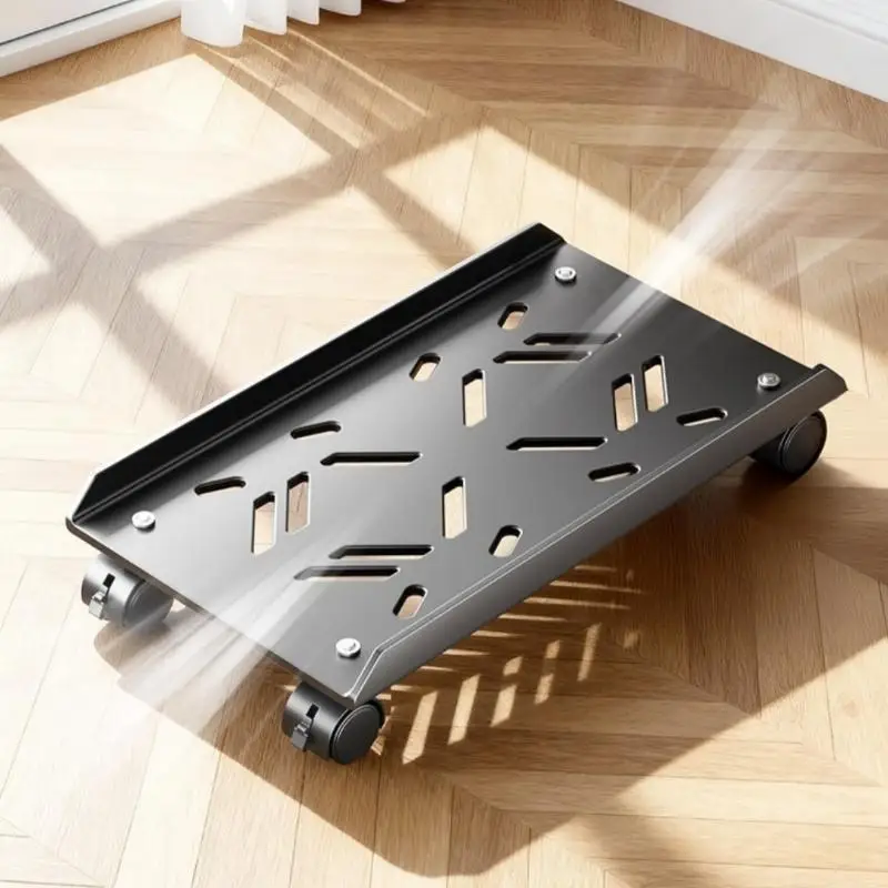 1Pcs  Adjustable CPU Stand Universal Under Desk Bracket Hollow Design PC Tower Elevated Storage Holder for Home Office