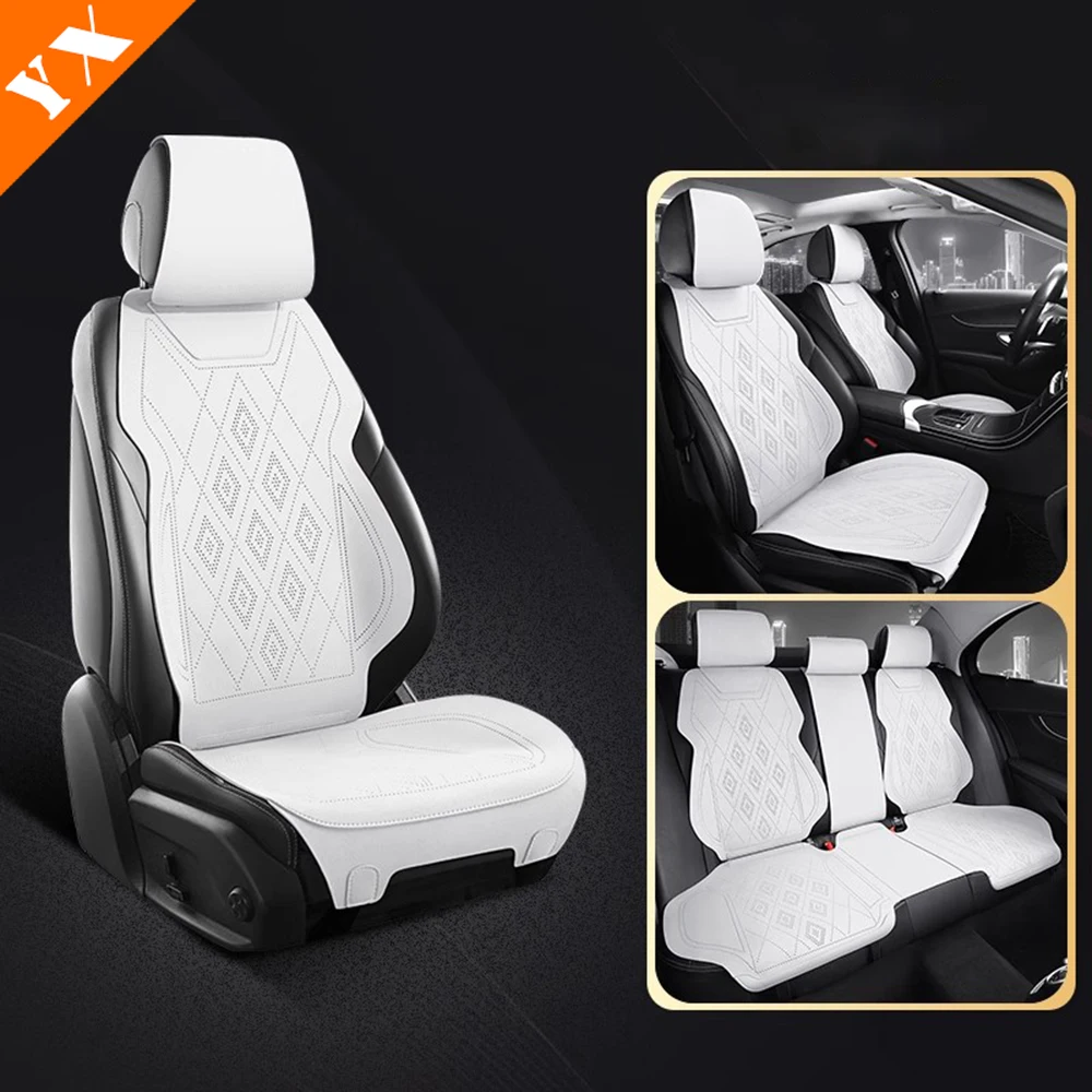 For cs55 plus accessories cs55plus 2025 2024 Car Half Pack Four Season Leather Seat Cushion,Summer Breathable Cushion Cover
