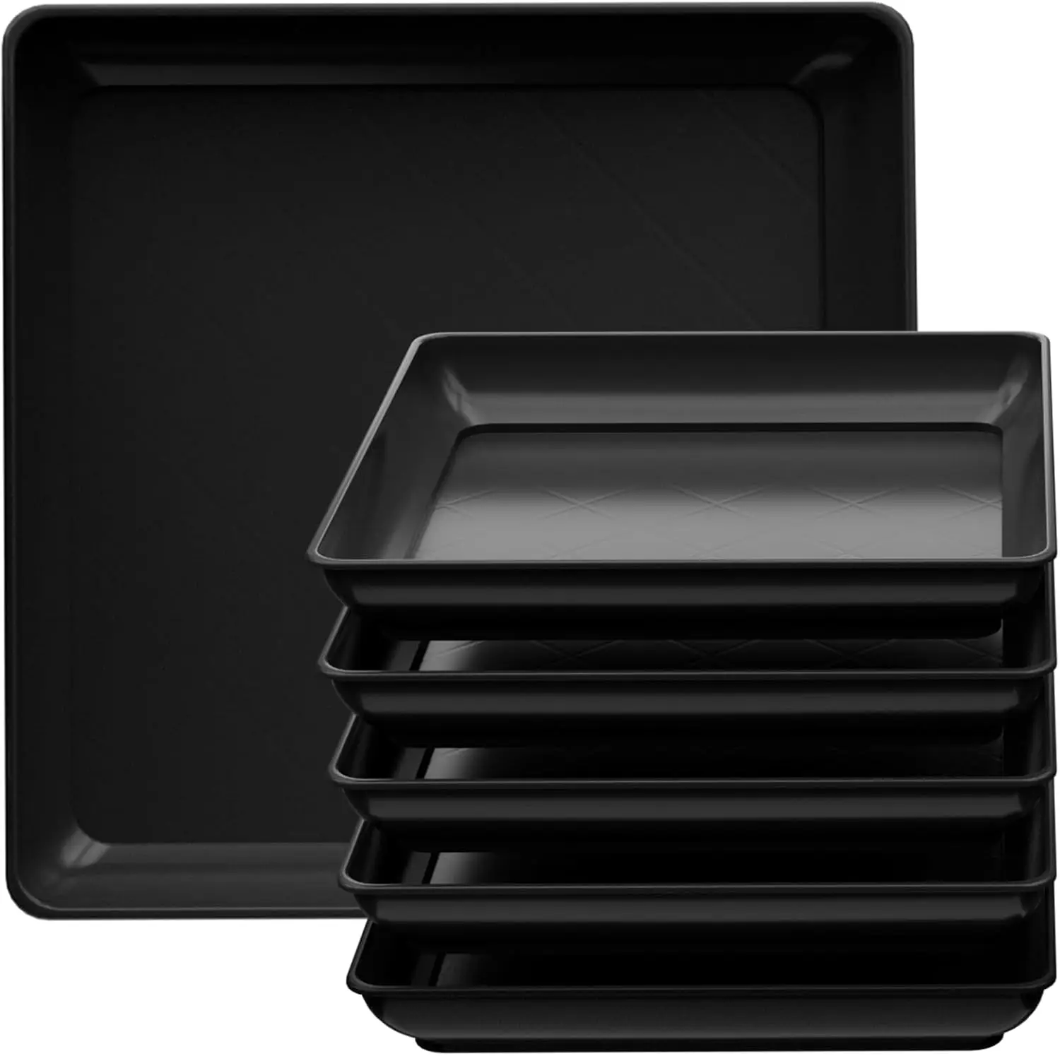 

Square Plant Saucer 14 Inch 5 Pack, Planter Trays for Flower Pots, Plant Water Catcher Drip Dishes, Plastic Bottom Watering Plat