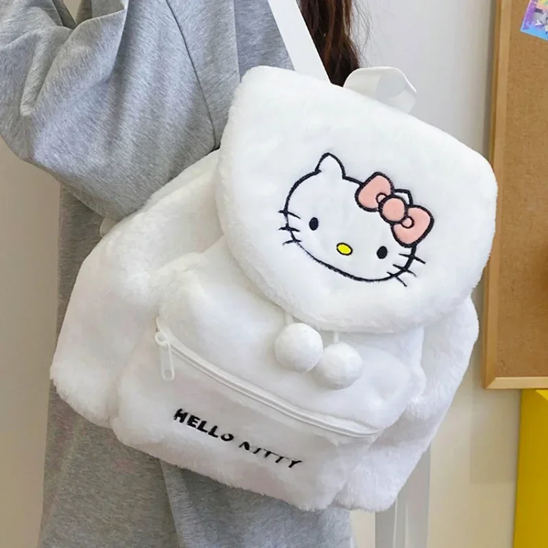 

Новый школьный портфель Sanrio Hello Kitty, милый мультяшный плечевой рюкзак, легкий и вместительный Повседневный Рюкзак