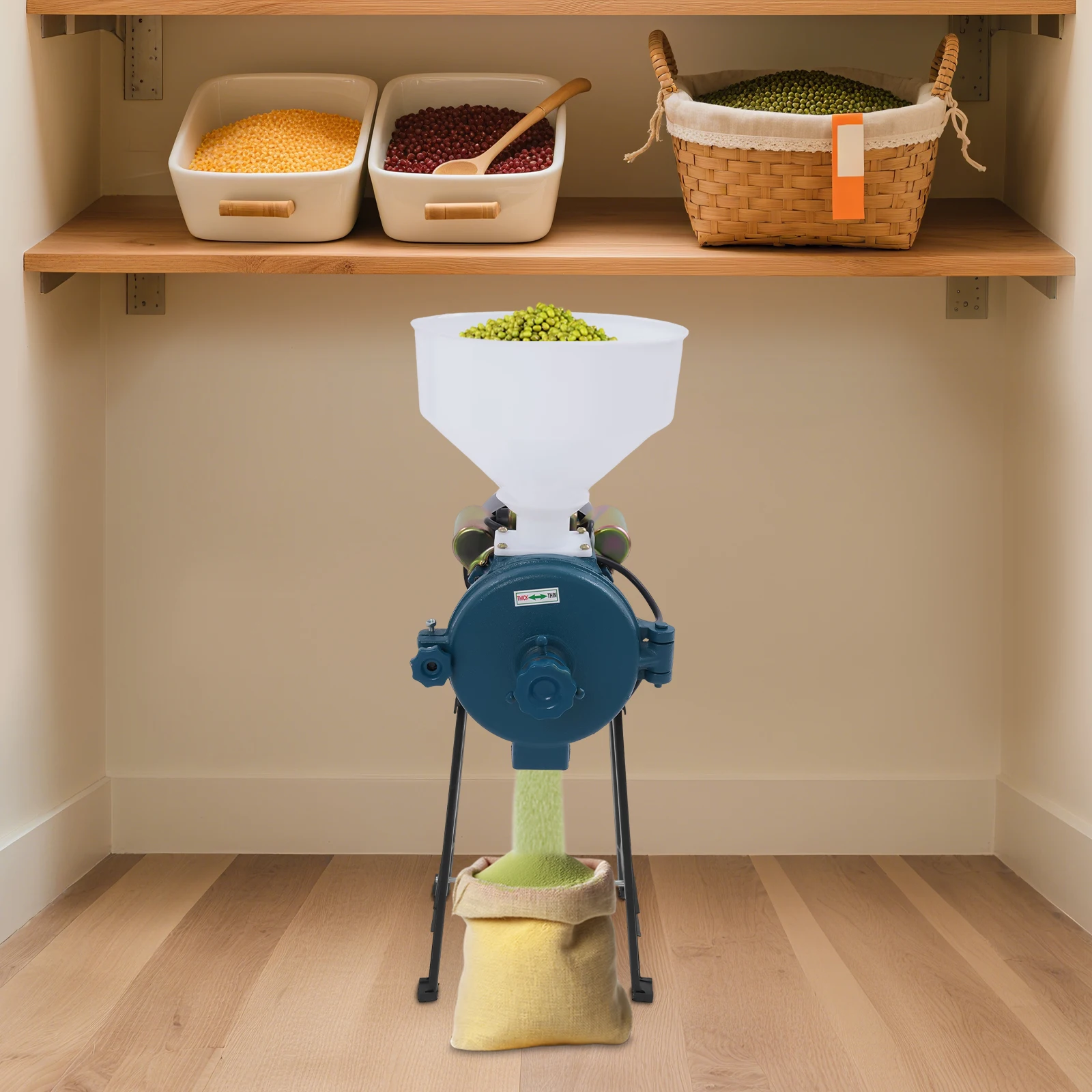 

Зерношлифовальный станок 2200 Вт 110 В электрический зерношлифовальный станок с воронкой электрическая зерношлифовальная мельница для сухого шлифования