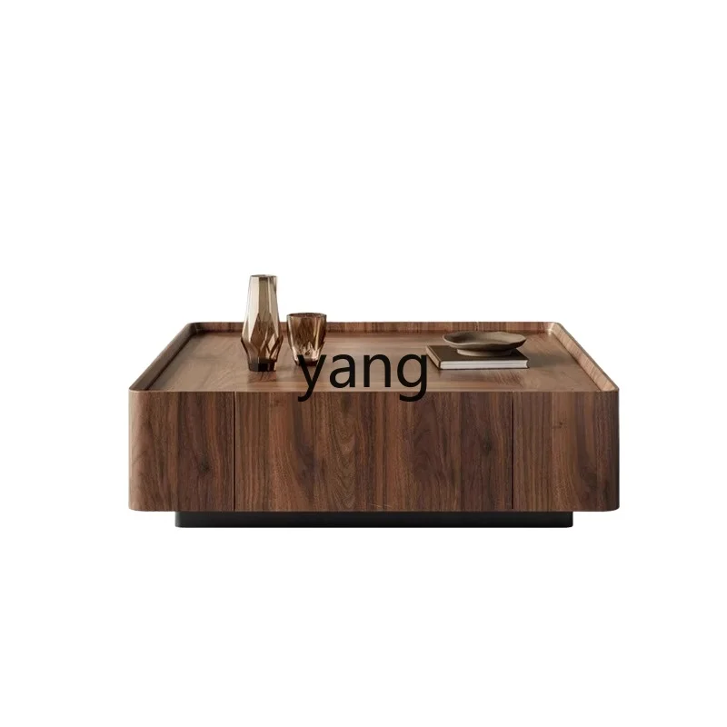 

Yjq Solid Wood Coffee Table Square Minimalist Modern Minimalist Chinese Style Style Living Room Home High Sense