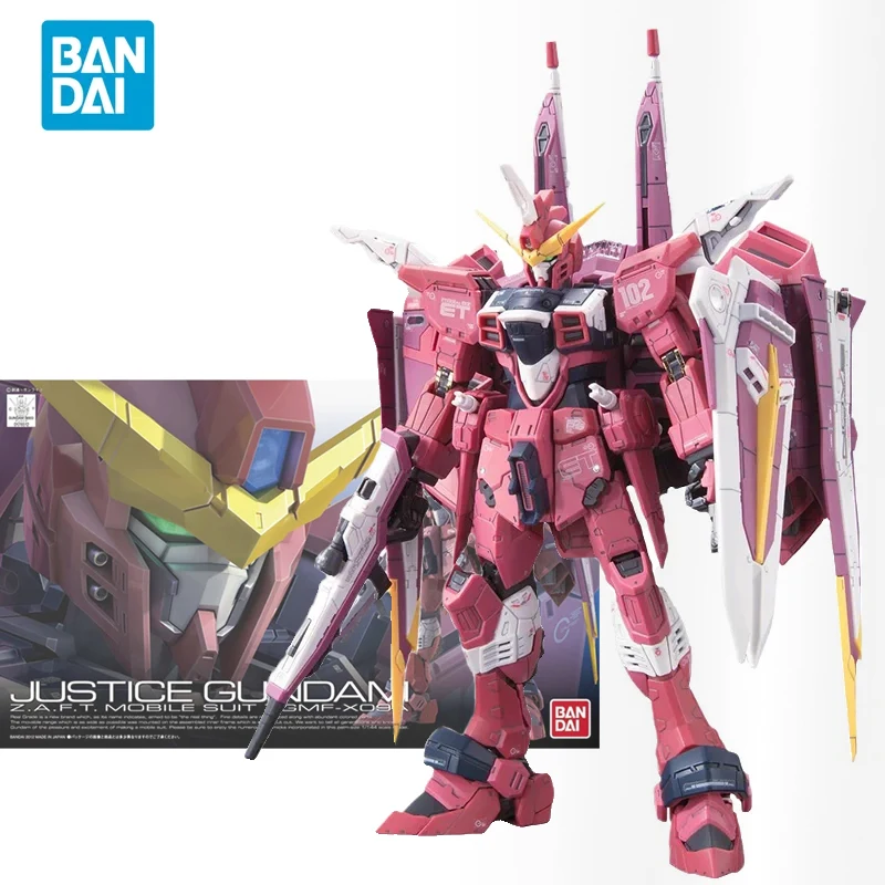 

Bandai Genuine Anime GUNDAM Model RG 1/144 ZGMF-X09A JUSTICE GUNDAM Action Figure Assembly Model Toys Collectible Gifts for Kids