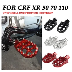 ユニバーサルモーターサイクルアルミニウムCNCフットレスト,フットレスト,ホンダcrf xr 110 m2r sdg dhzssrカヤックピットバイク用