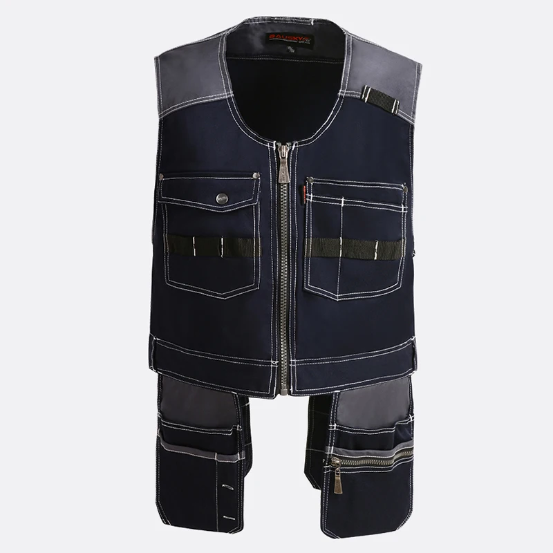 

Bauskydd High Quality Work Male Female Outdoor Reflective Workwear Mens Multifunction Tool Multi Pockets Vest 3 Colors