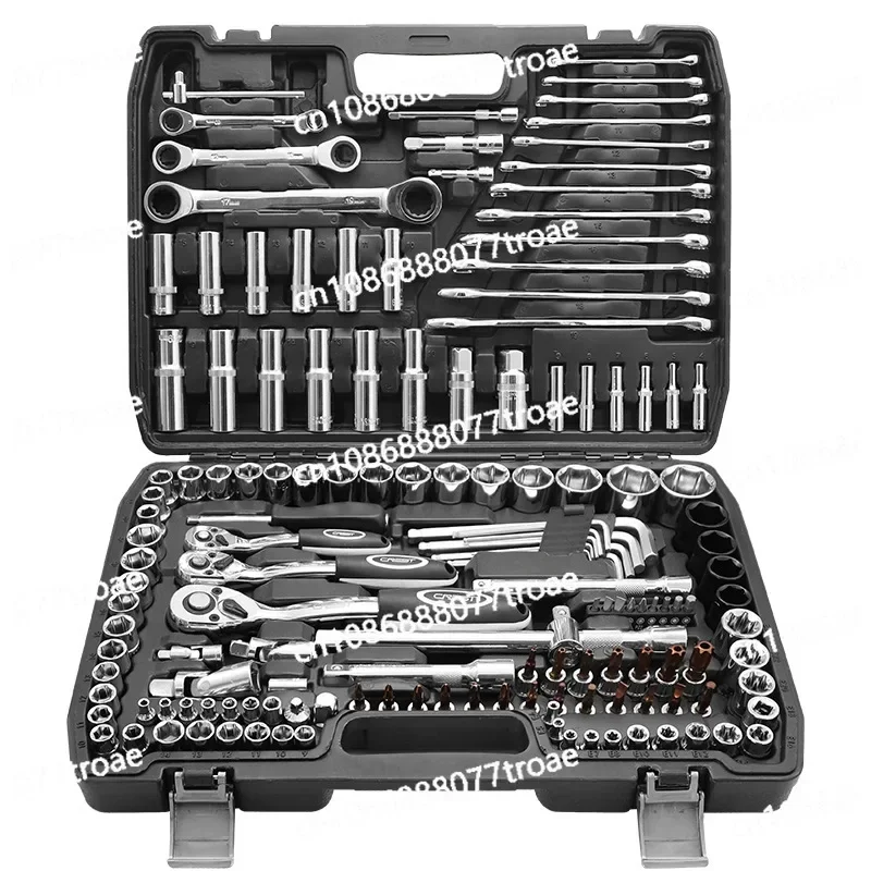 Socket wrench maintenance set, 150 pieces of car maintenance, multi-functional hardware toolbox set