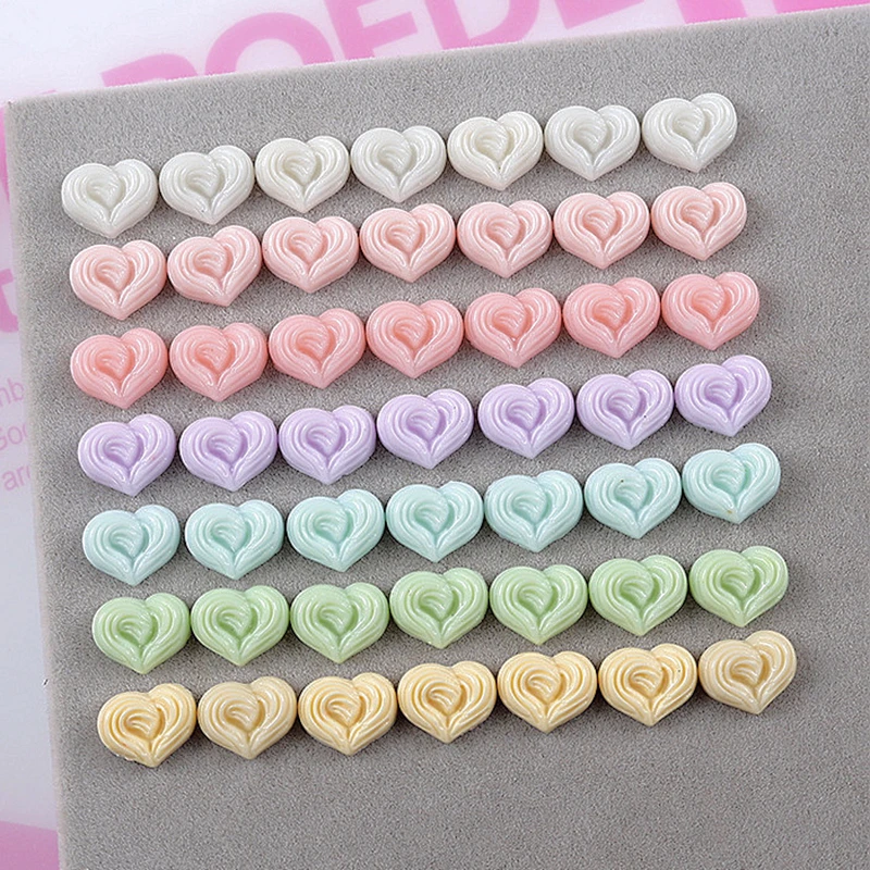 

30PCS 3D Acrylic Cream Heart Nail Art Charms Kawaii Accessories Parts For Manicure Decor Nails Decoration Supplies Material Love