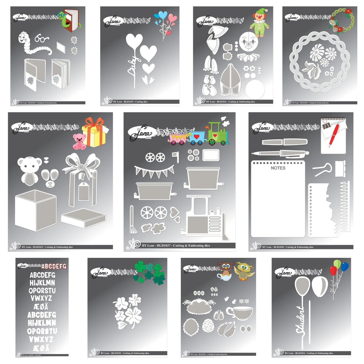 New by Lene Metal Craft Cutting Dies Accessories for a Senior Citizen Man Woman Danske Tekster Stamps Set DIY Scrapbooking Decor
