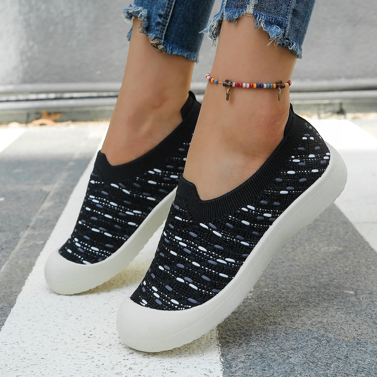 Wholesale Price Women's Shoes 2026 Star Cluster Fashion Women's Soft-Tread Comfortable One-Piece Single Shoes Fast Ship Shoes