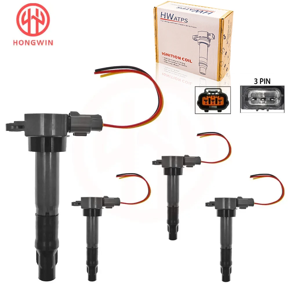 

4PCS Ignition Coil With Extension Wire MN119739 FK0279 Fits Mitsubishi Colt Z23A Z27A/W Z25A 4G15 Z26A Z28A 4G19