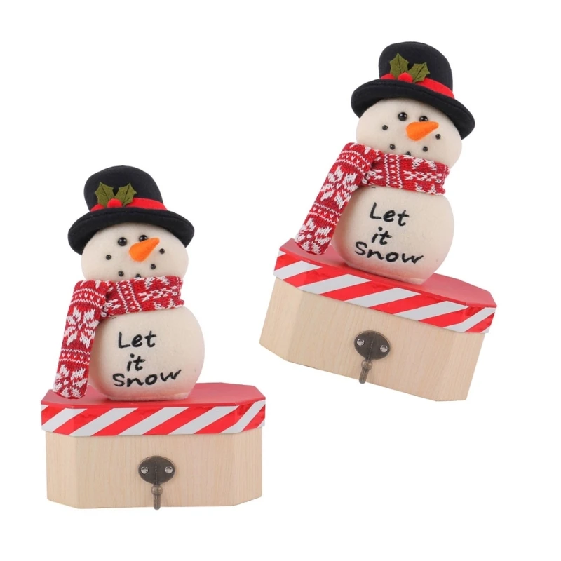 Santa/Snowman Figurine Box Storage Canister for Sweets Spacious Candy Holder for Seasonal Decoration Candies Container