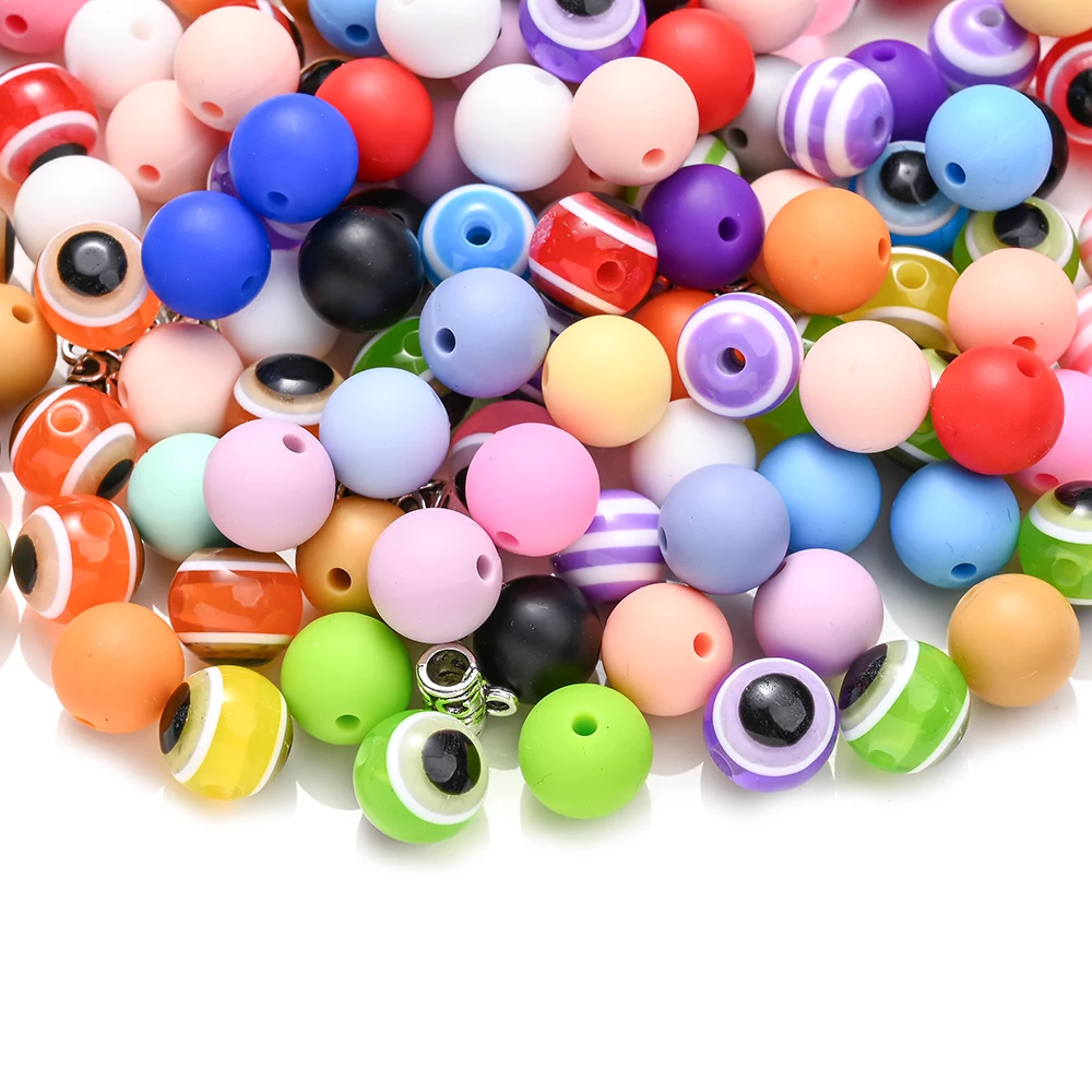 65Pcs 12mm Silicone Bead Kit Baby Teething Toy Chewing Beads Suitable DIY Environmentally Friendly Baby Pacifier Clip Chain