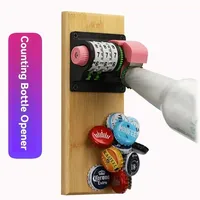 Magnetic Counting Bottle Opener Beverage Opener Cap Catcher Refrigerator & Wall Mounted Beer Counters Drink Recording Gadget