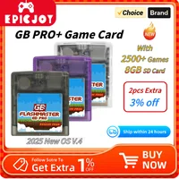 EPICJOY juego multifuncional GB pro + tarjeta de juego 2500 en 1 Gameboy Card OS V4 con tarjeta TF de 8GB para consolas de juegos GB GBC SP