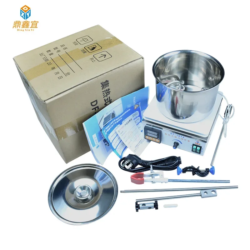 Xin Tester 5L Heating Magnetic Stirrer DF-101T-5L Lab Digital Display Constant Temperature Mixer Timed 220V image 5