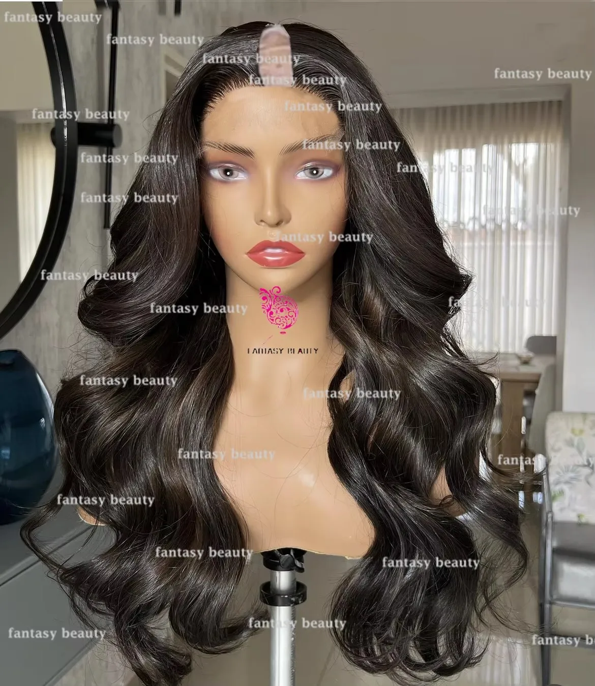 

Highlight Honey Ash Brown Blonde Human Hair U Shaped Wigs for Black Women Full Machine Made 200Density Natural Water Wave Wigs