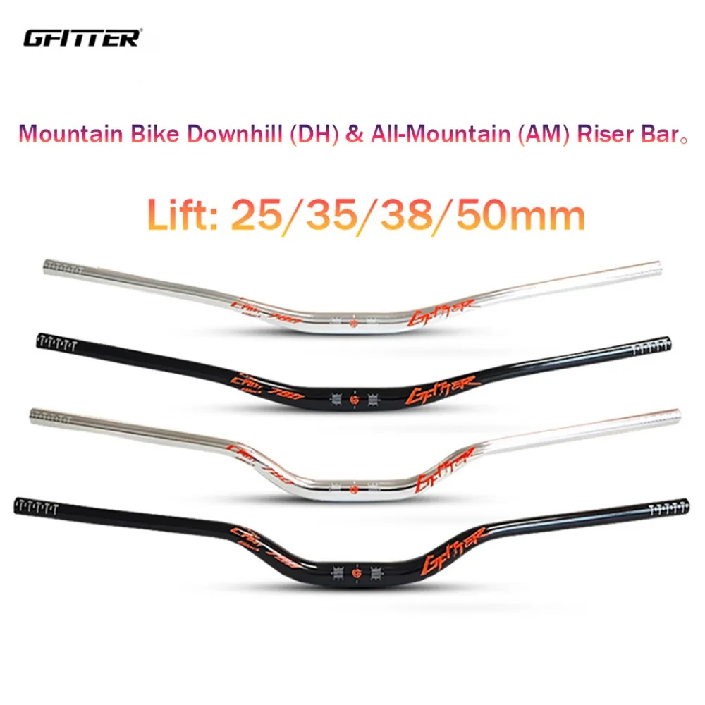 AliExpress NONE GFITTER Mountain Bike Handlebar 31.8 ENDURO High Strength Swallow Handlebar Horizontal 35/50 Lift 780mm Bicycle Handlebar