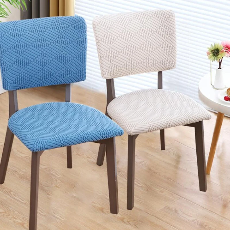 

1 Set Jacquard Backrest Dining Chair Cover Universal Elastic Chair Protector Case Home Hotel Dining Chair Seat Cover
