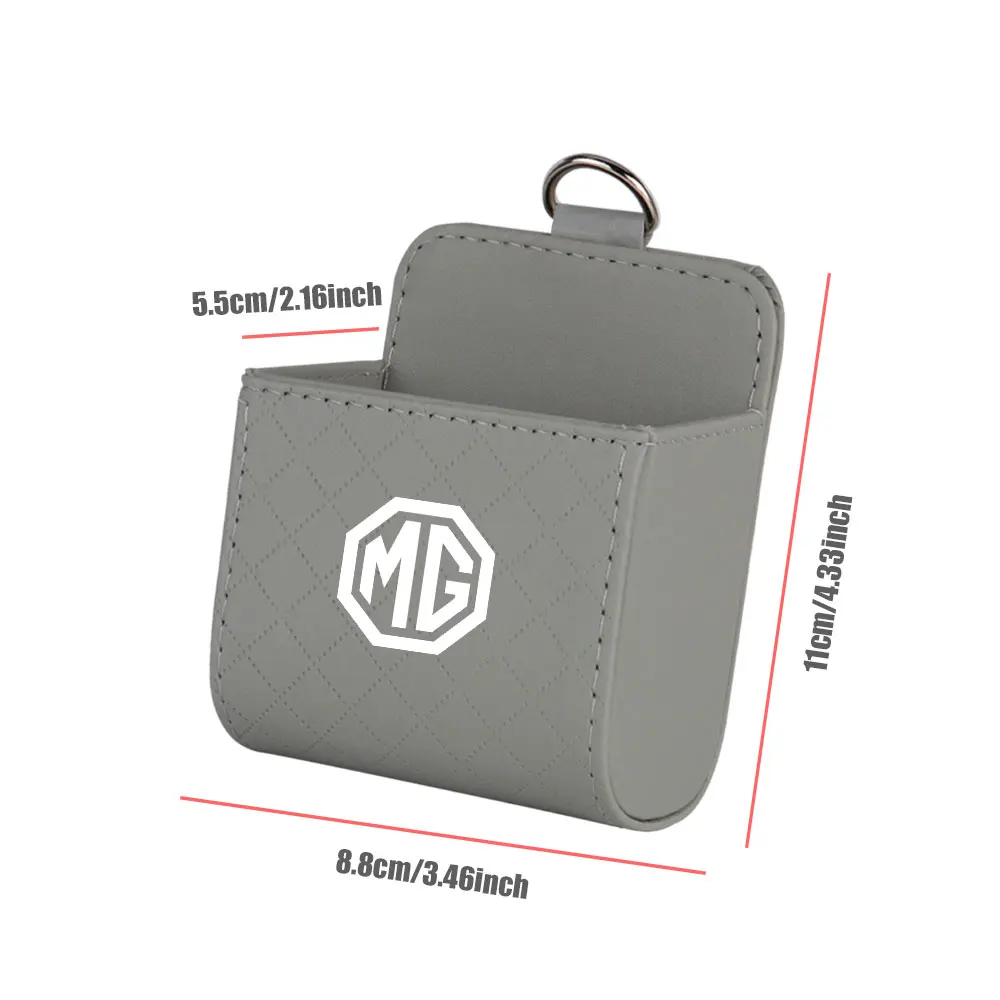 المحمولة سيارة تنفيس الهواء لوحة القيادة مرتبة صندوق جلد معلق لموريس MG HS EHS Phev ZS MG3 MG5 MG6 MG7 GT ZR RX5 ZT RX8 EV 350