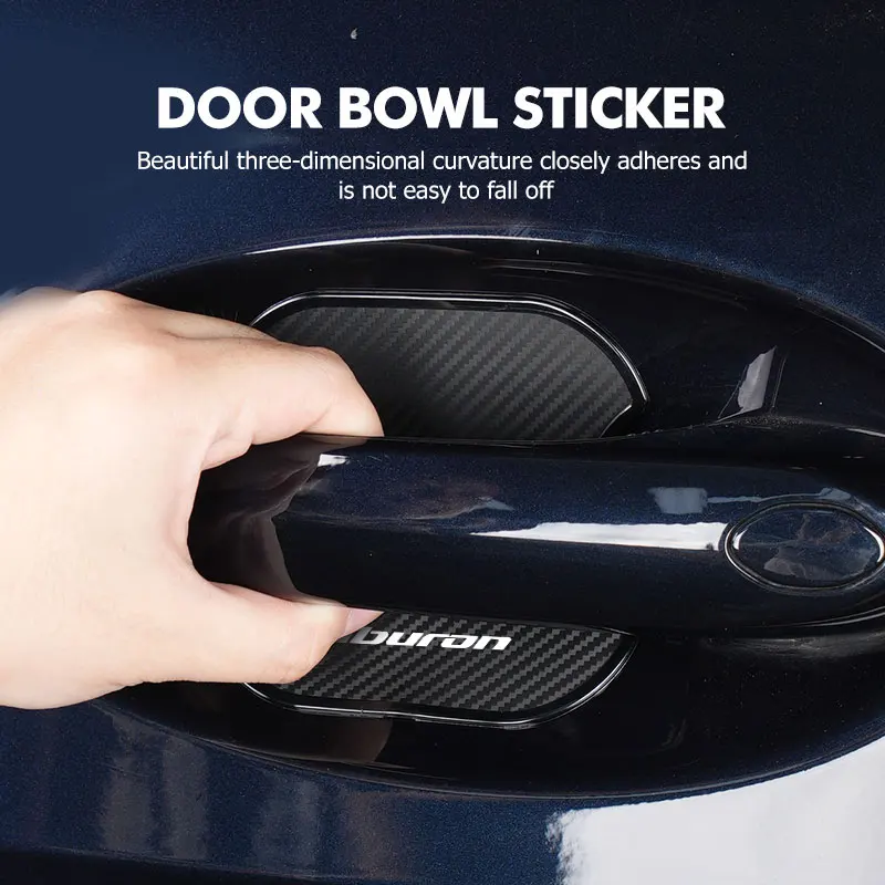 4 قطعة مقبض باب السيارة حماية ثلاثية الأبعاد ملصق شعار تصفيف السيارة لشركة هيونداي توسكاني كوبيه تيبورون 2004 2005 2006 2007 2008 2009