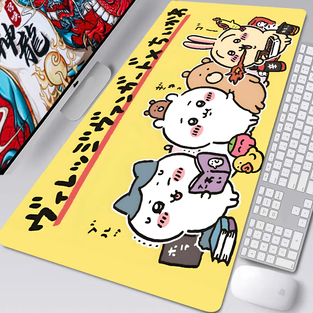 Cute Cartoon C-Chiikawas Mousepad Desk Pad Gaming Accessories Prime Gaming XXL Keyboard Pad Stitched Pad Desk Pad