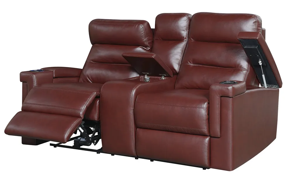 

#Cheap Price 3 Seater Modern Extendable Genuine Leather Power Recliner Sofa Set for Living Room and Workshop Use