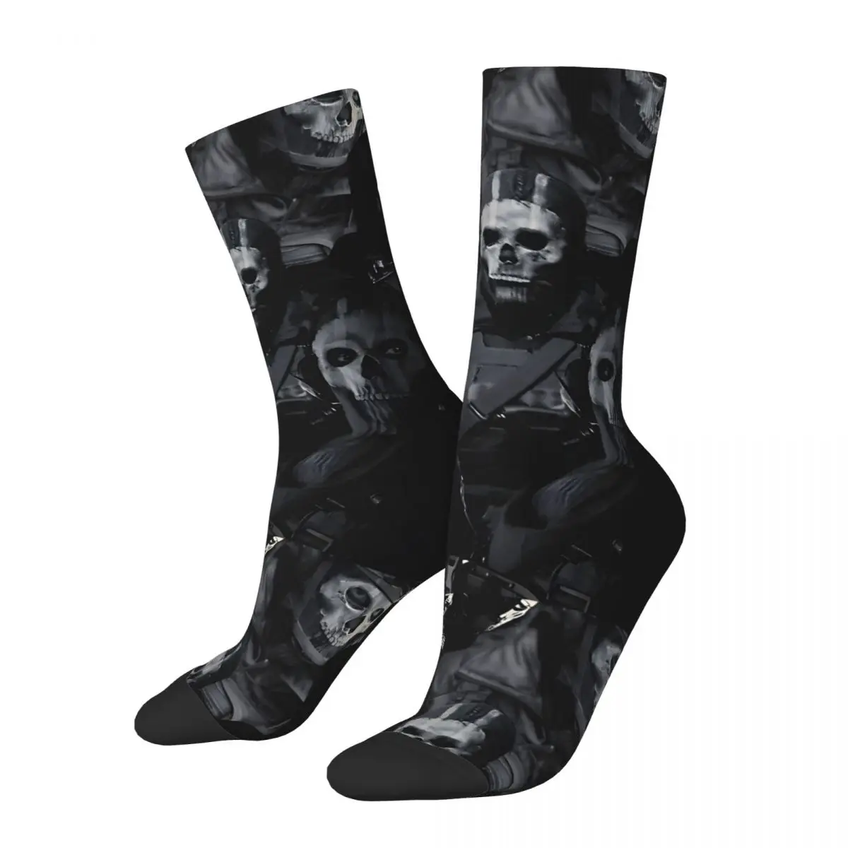 Happy Funny Simon Riley Vintage Harajuku Ghost MW2 COD Calls Of The Duty Hip Hop Novelty Pattern Crew Crazy Sock