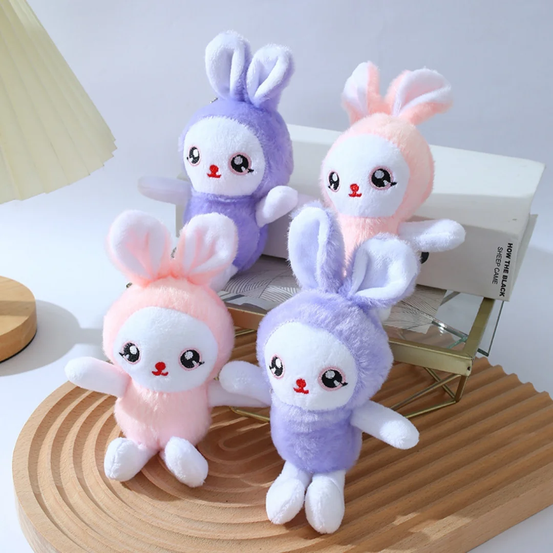 

1pc 17cm/6.69in Cute Plush Toy Doll Pink Rabbit Keychain Pendant Children's Day Gift Doll Doll Wedding Gift