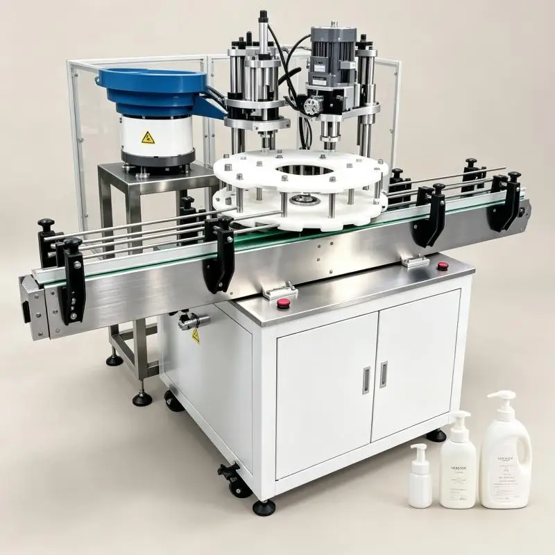 Custom Vacuum Auto Small Tube Pe Plastic Bottle Cap Seal Press Sealing Capping Machine for Juice