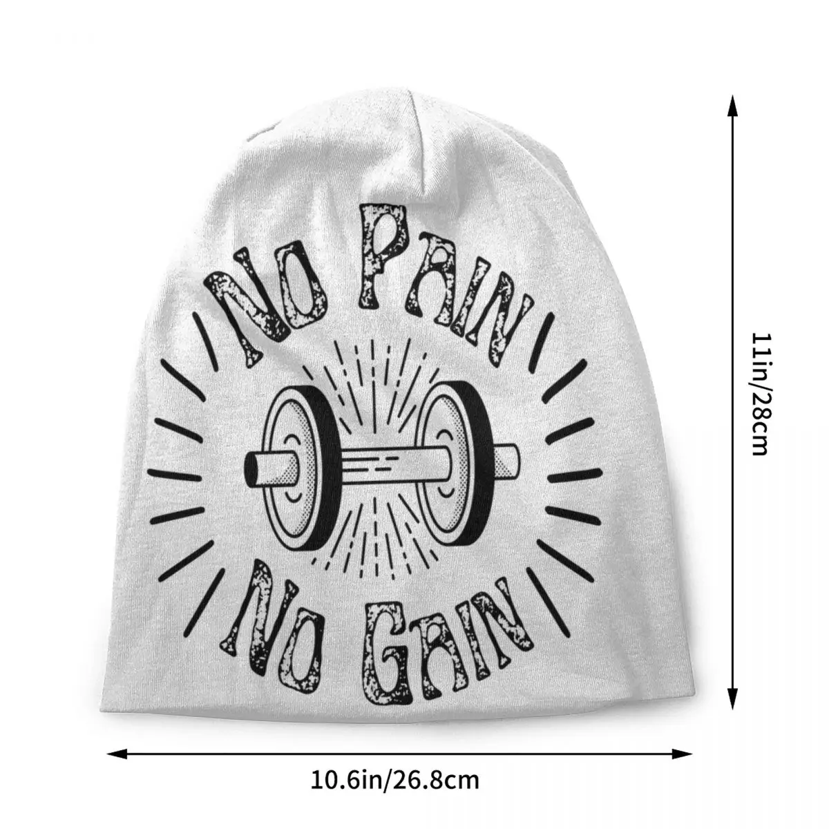 No Pain No Gain Bonnet Hat Knitted Hat Men Women Cool Unisex Bodybuilding Winter Warm Skullies Beanies Caps