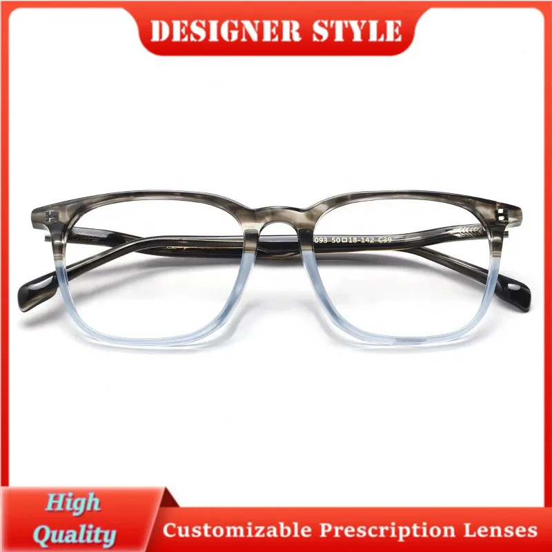 

South Asia Trendy Ultra Light Acetate Glasses Frame Retro Round New Style Business 093 Prescription Myopia Lenses Customizable