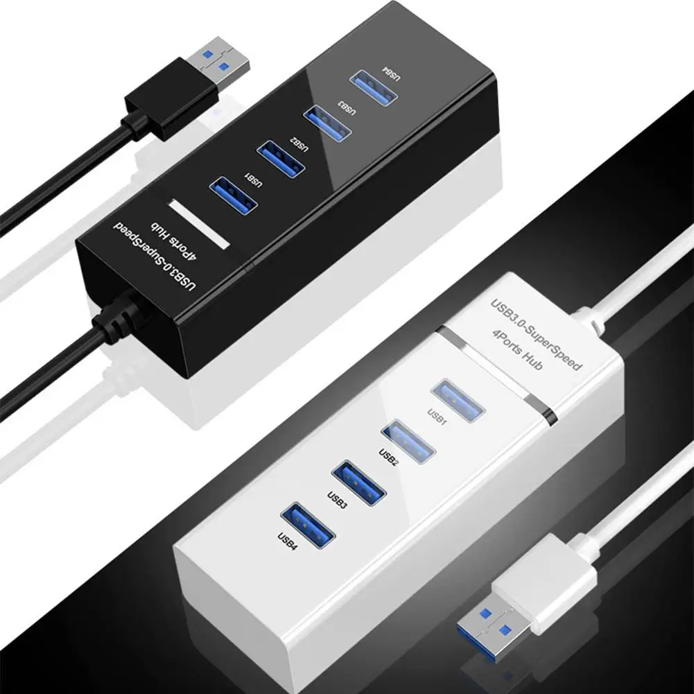 

High Speed USB Hub 4 Port USB 3.0 With Cable Mini USB Splitter Hub Use Power Adapter Multiple Socket For PC Laptop Notebook H0A2