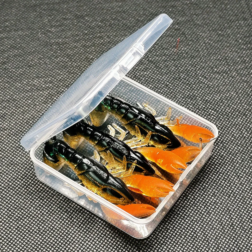 Cebo suave tipo cangrejo con gancho, agua salada y dulce - imagen 2