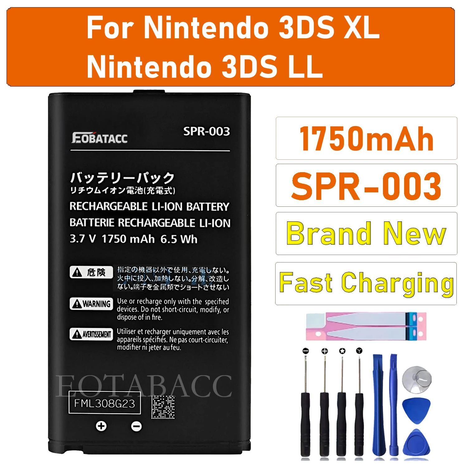 

100% New high capacity Battery SPR-003 For Nintendo 3Ds XL /Nintendo 3DS LL Mobile Phone Batteries