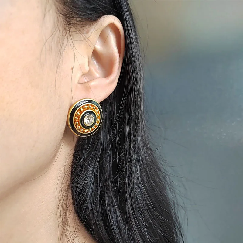 

Fashionable Brown round Earring For Women Girl Simplicity Ear Drops Fashion Jewelry Accessories