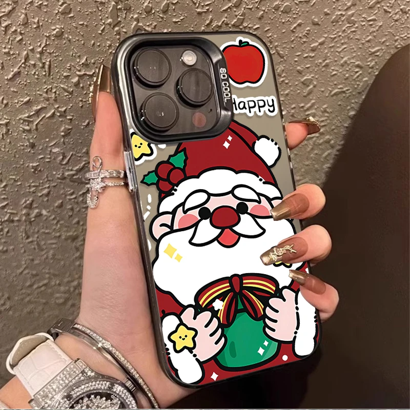 Funda bonita de Papá Noel para Samsung Galaxy S24 S23 S22 Ultra Plus FE A25 A35 A55 A24 A34 A54 A33 A53 5G, funda trasera para PC