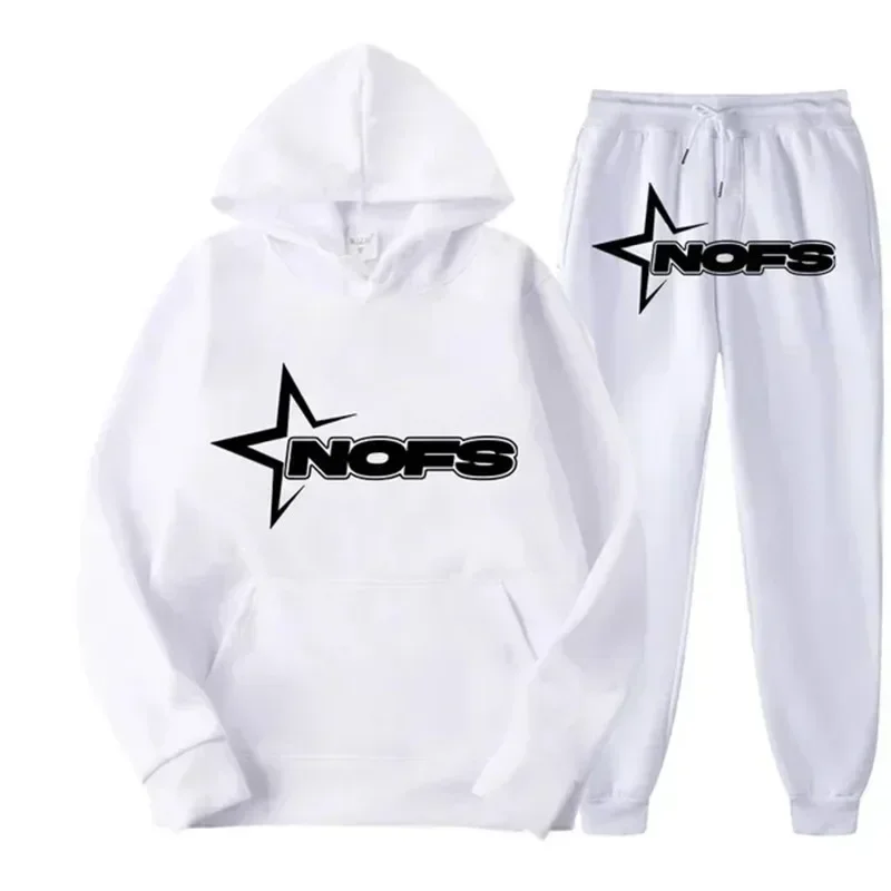 Conjunto casual de dos piezas para hombre y mujer, con sudadera y pantalones, de la misma tendencia de moda, con logotipo de marca estampado, tallas S-3XL, 2026.