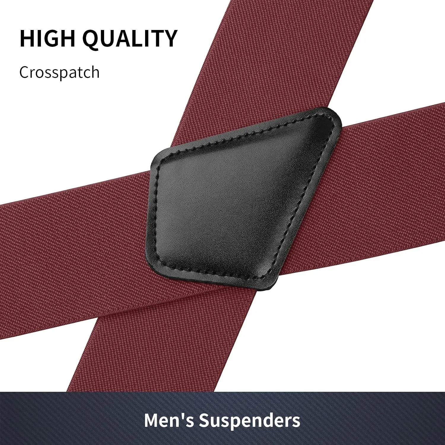 Hosenträger für Herren, Hosenträger mit starken 5,1 cm breiten, 4 Clips, robust, für Herren, hochelastisch, verstellbare Hosenträger im X-Stil – Detail 30