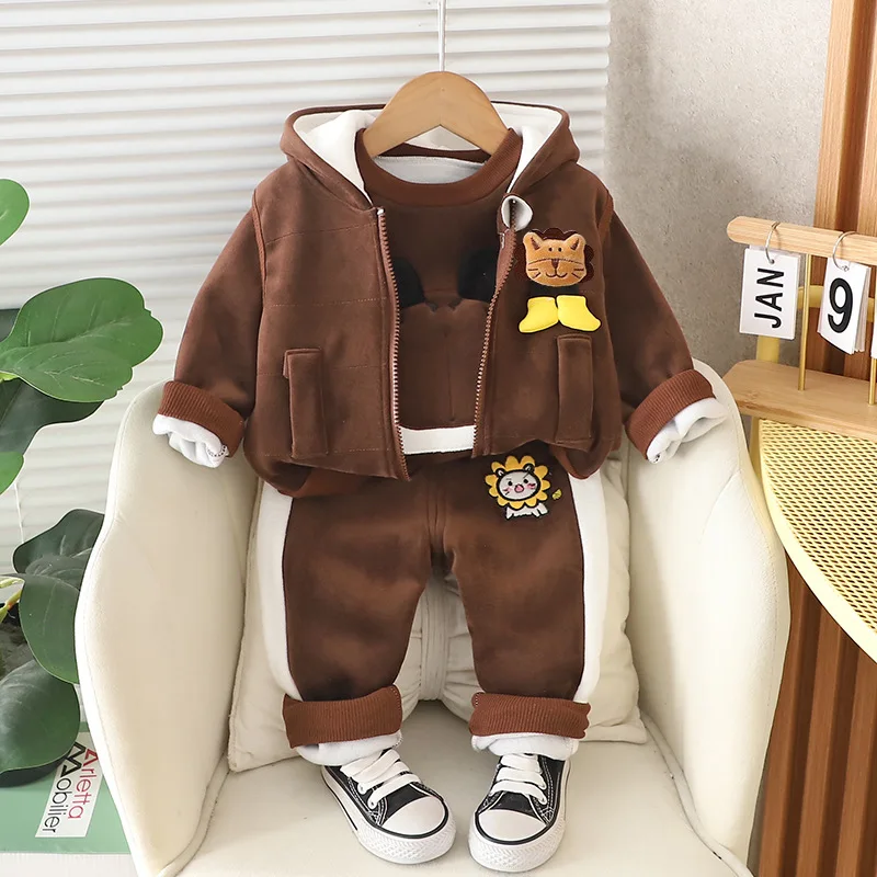 New 2023 Baby boys winter clothing suit set warm down jacket+pants long sleeve coat kis clothing set fashion clothes 0-4 years