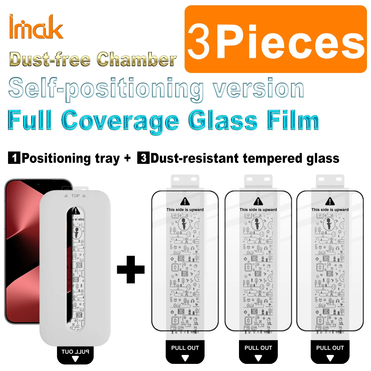 

IMAK Pro+ Tempered Glass for Huawei Nova 14 13 12 11 Pura 80 70 Dust-free Chamber Locator Film