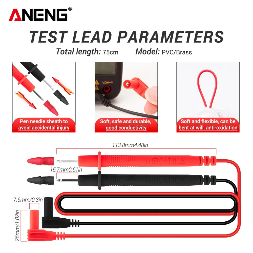 ANENG MT88A New Touch Screen Clamp Multimeter Multi-functional Measure Tester NCV Test Multimetro Instrument True RMS Test Tools