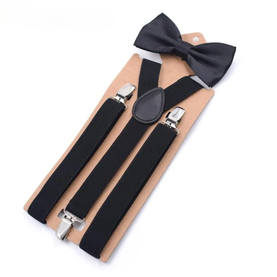 

Black Bow Suspender Belt Man Women Children Belt for Trouser Wedding Red Leather Dress Braces Wedding Male Pants Strap Khaki