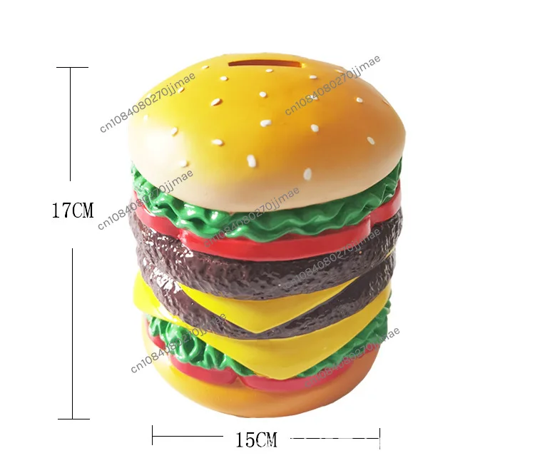 Coin Bank Hamburger Style Coin Deposit USD Piggy Bank Decoration Children Student Gift Gift