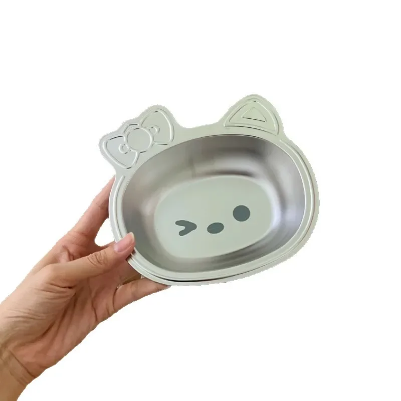

304 stainless steel children's dinner plate baby baby complementary food plate household eating plate