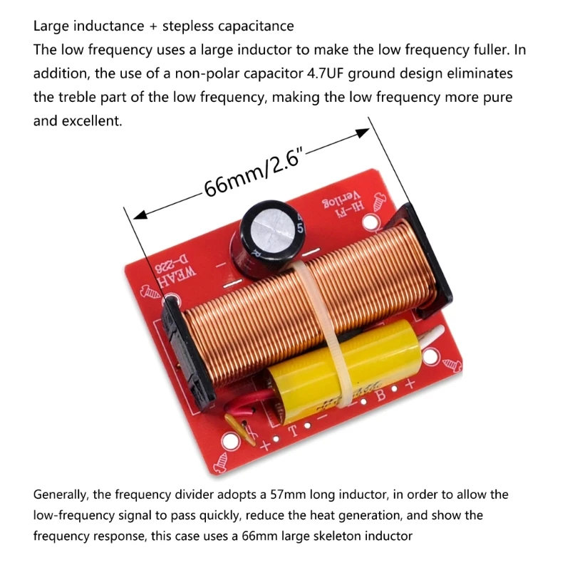 Separador sonido para sistemas doméstico, equilibra perfectamente los y los agudos