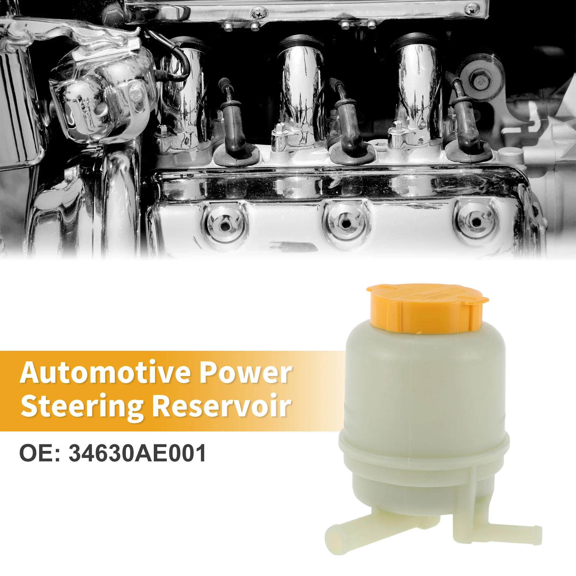 

UXCELL Auto Power Steering Reservoir No.34630AE001 Car Automotive Power Steering Tank for Subaru Impreza 2002-2007 Plastic
