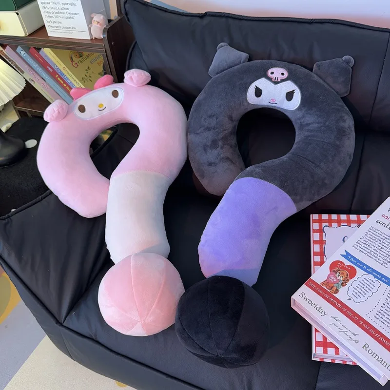 

Sanrio аниме мультфильм плюшевая моя мелодия Куроми Cinnamoroll Hello Kitty U-образная подушка для шеи автомобильная подушка для сна подушка для головы
