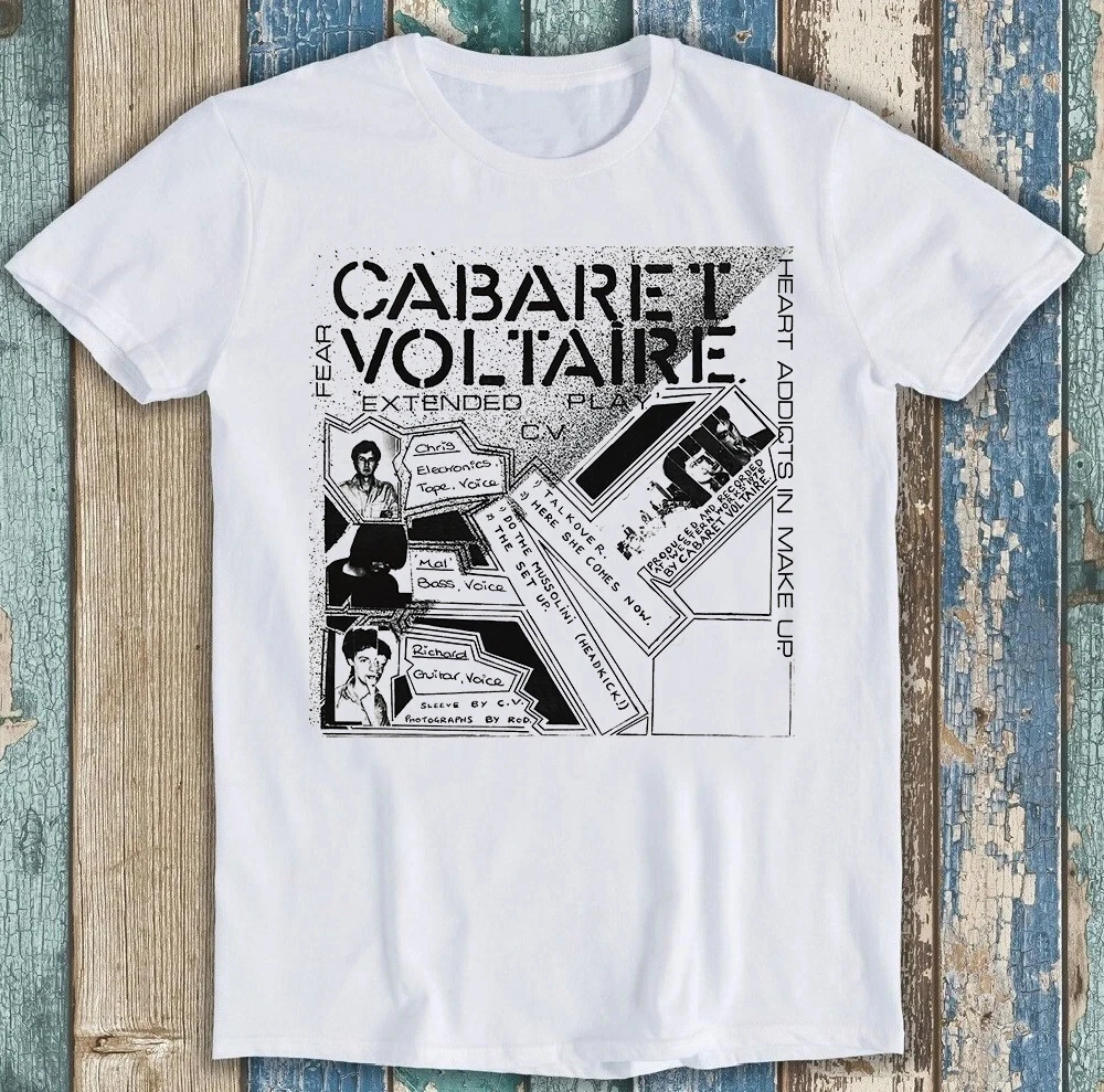 Cabaret Voltaire Fear Hearth Addicts Punk Rock Music Funny Gift Tee T Shirt  Streetwear Shirt   vintage t shirt